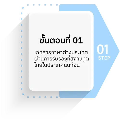 รับรองเอกสารกงสุล และสถานทูตประจำประเทศไทย 13 รับรองเอกสารภาษาต่างประเทศ