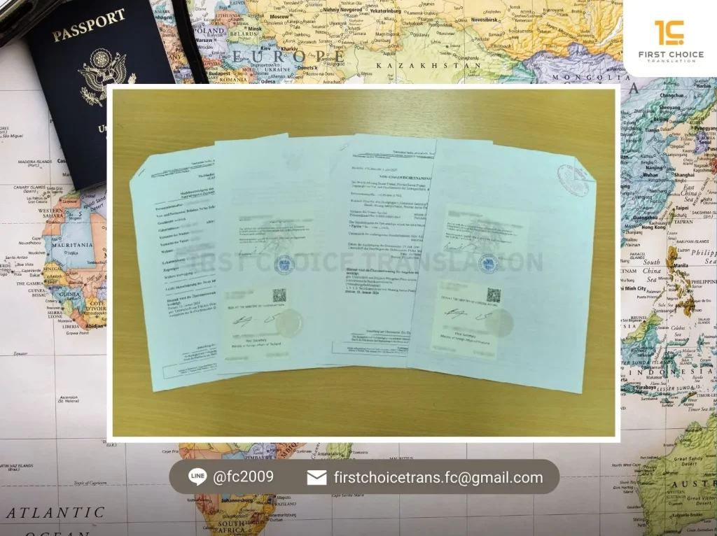 รับรองเอกสารแปลโดยนักแปลขึ้นทะเบียนจากศาลเยอรมนี 23 document austria 1