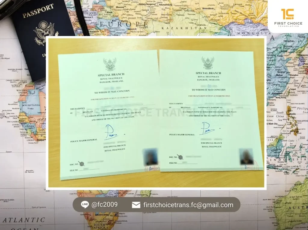 บริการขอหนังสือรับรองความประพฤติ / รับรองประวัติอาชญากรรม (Police Clearance Certificate :CID) 11 document cid 5